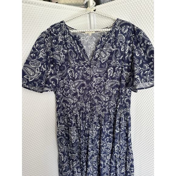 Kate & Sam XL Maxi Dress Floral Boho Cottagecore Feminine Dainty Flowy Blue - Picture 3 of 9